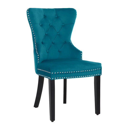 Wordford Velvet Upholstered Tufted Dining Chairs (Set of 4)