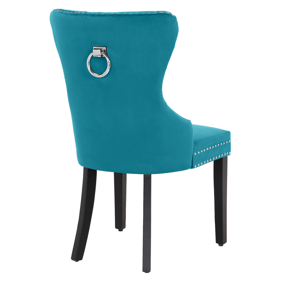 Wordford Velvet Upholstered Tufted Dining Chairs (Set of 4)