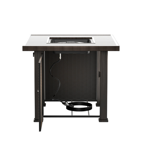 Sansom Outdoor Propane Gas Fire Pit Table Square 50,000 BTU