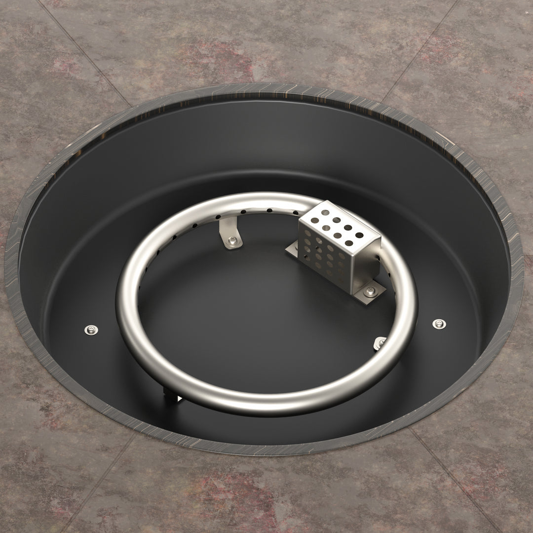 Sansom Outdoor Propane Gas Fire Pit Table Round 30,000 BTU