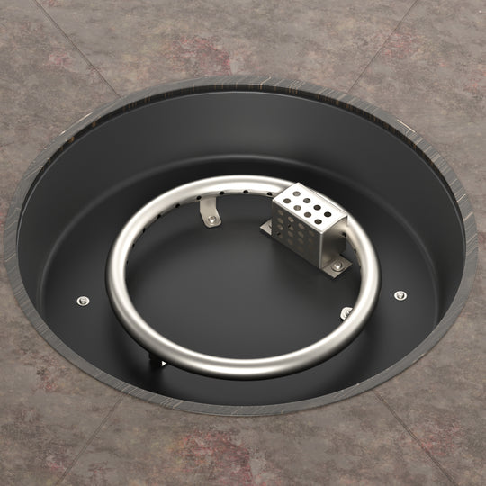 Sansom Outdoor Propane Gas Fire Pit Table Round 30,000 BTU