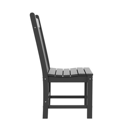 Malibu 5 Piece Outdoor Patio Dining Set Outdoor Square Table and Side Chair