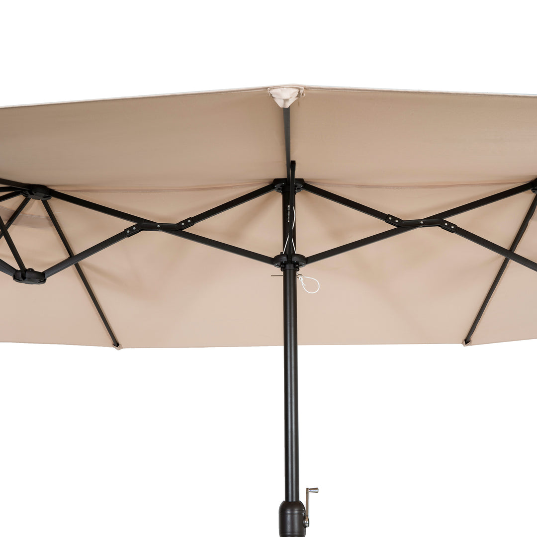 Aiden 15 Ft Double Sided Outdoor Twin Market Umbrella