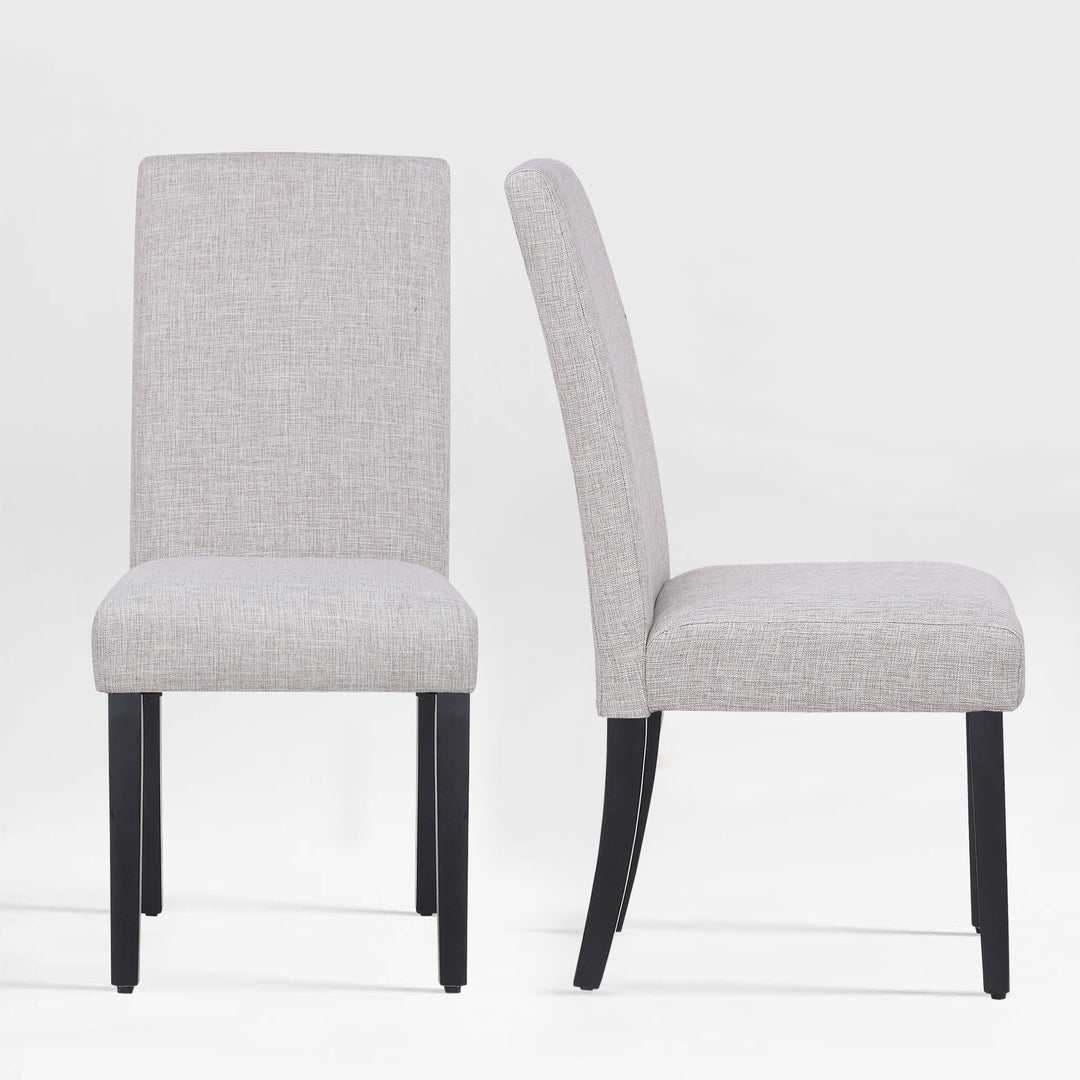 Lenox Upholstered Linen Fabric Dining Chair (Set of 2)