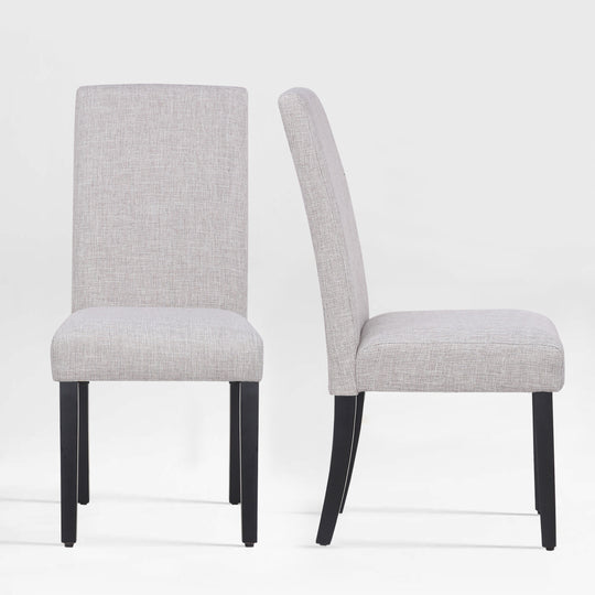 Lenox Upholstered Linen Fabric Dining Chair (Set of 2)