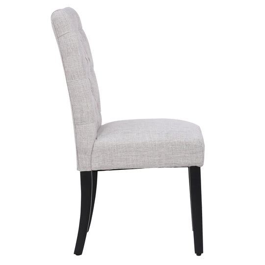 Hayes Upholstered Button Tufted Dining Chair (Set of 2)