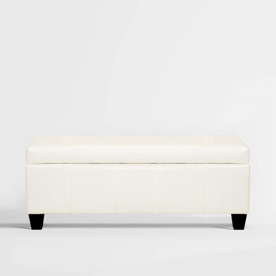 Jake 42" Inch Faux Leather Storage Ottoman Bench
