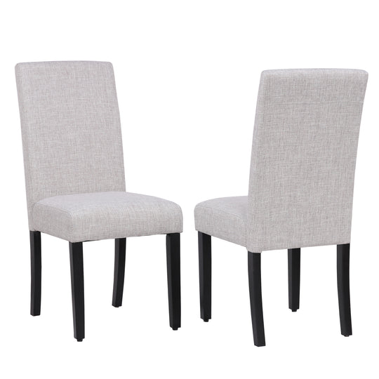 Lenox Upholstered Linen Fabric Dining Chair (Set of 2)