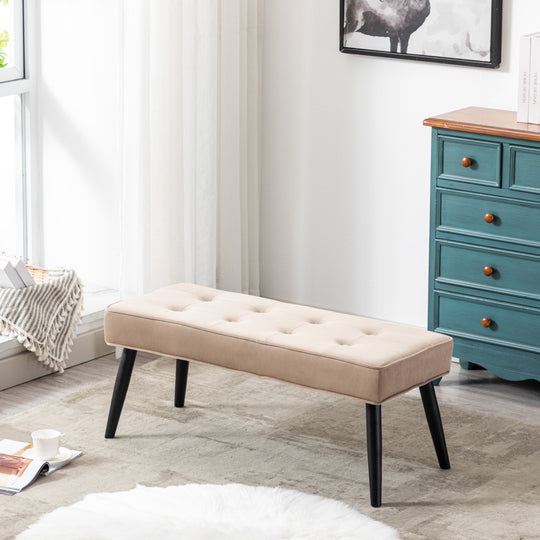 Wordford Tufted Velvet Upholstered Bench