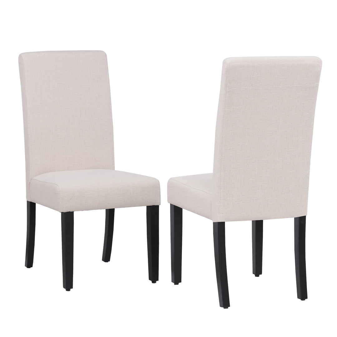 Lenox Upholstered Linen Fabric Dining Chair (Set of 2)