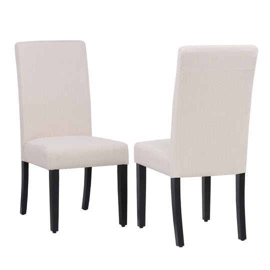 Lenox Upholstered Linen Fabric Dining Chair (Set of 2)