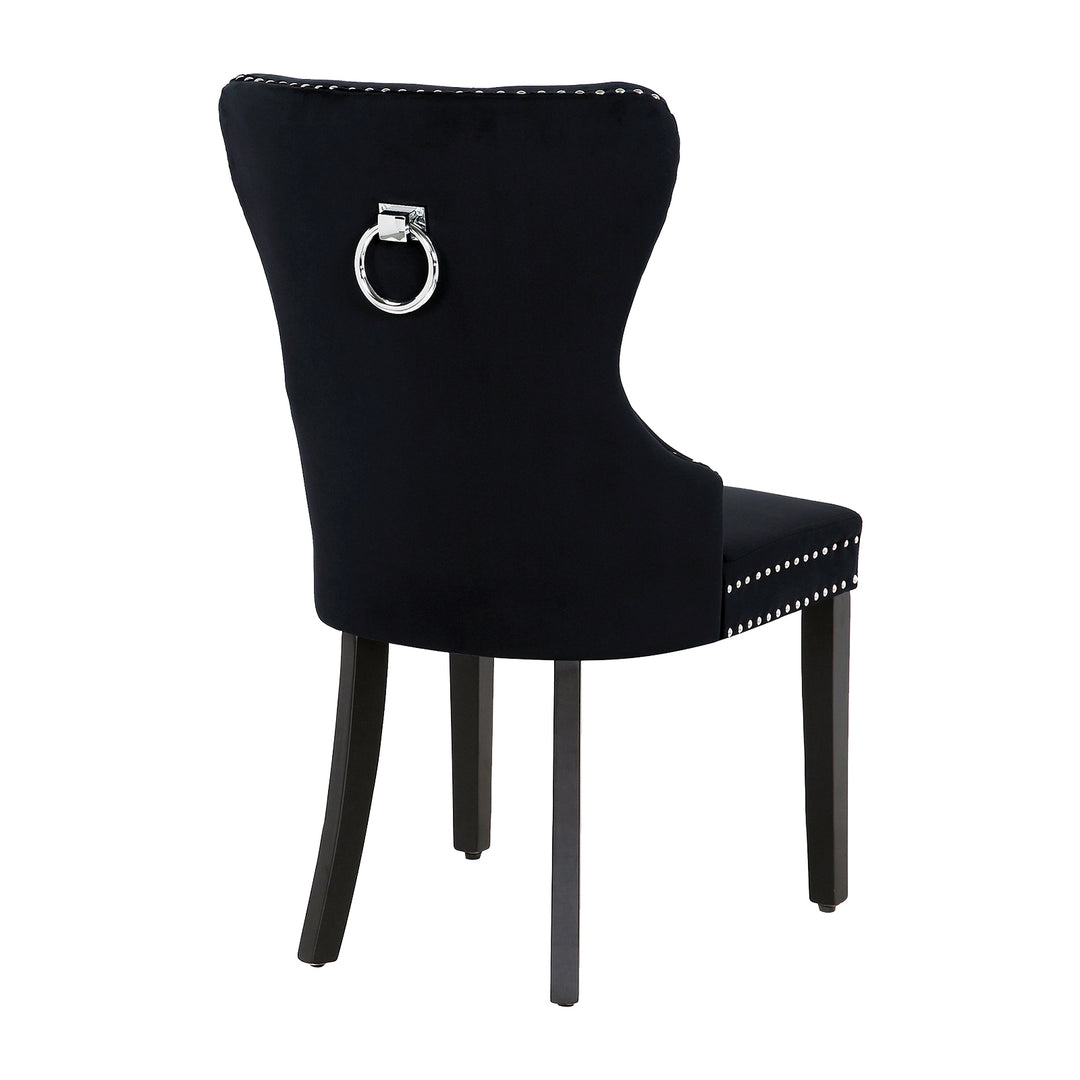 Wordford Velvet Upholstered Tufted Dining Chairs (Set of 4)