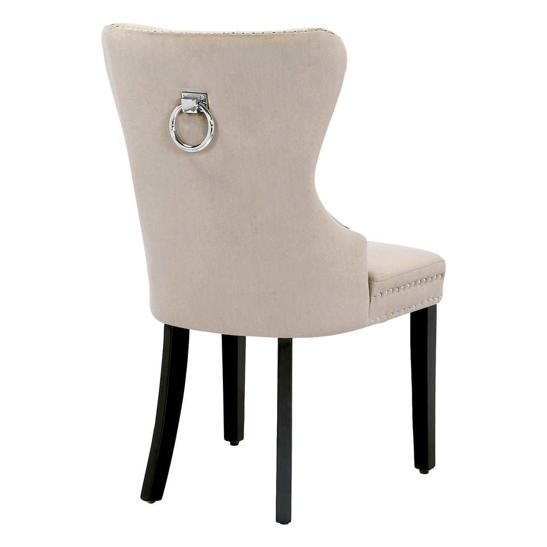 Wordford Velvet Upholstered Tufted Dining Chairs (Set of 4)