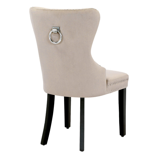 Wordford Velvet Upholstered Tufted Dining Chairs (Set of 4)