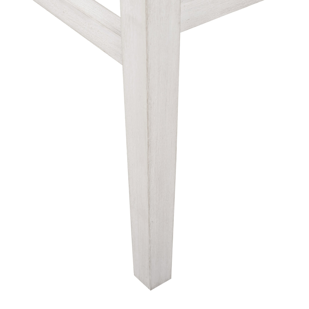 Lenox 29" Upholstered Saddle Seat Bar Stool, Antique White