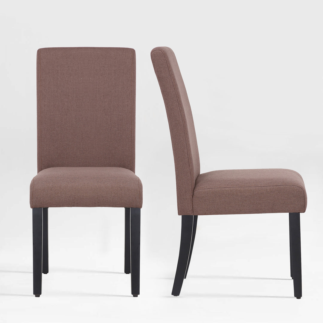 Lenox Upholstered Linen Fabric Dining Chair (Set of 2)