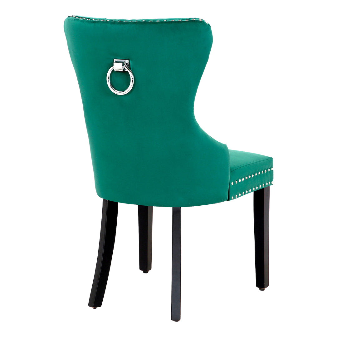 Wordford Velvet Upholstered Tufted Dining Chairs (Set of 4)