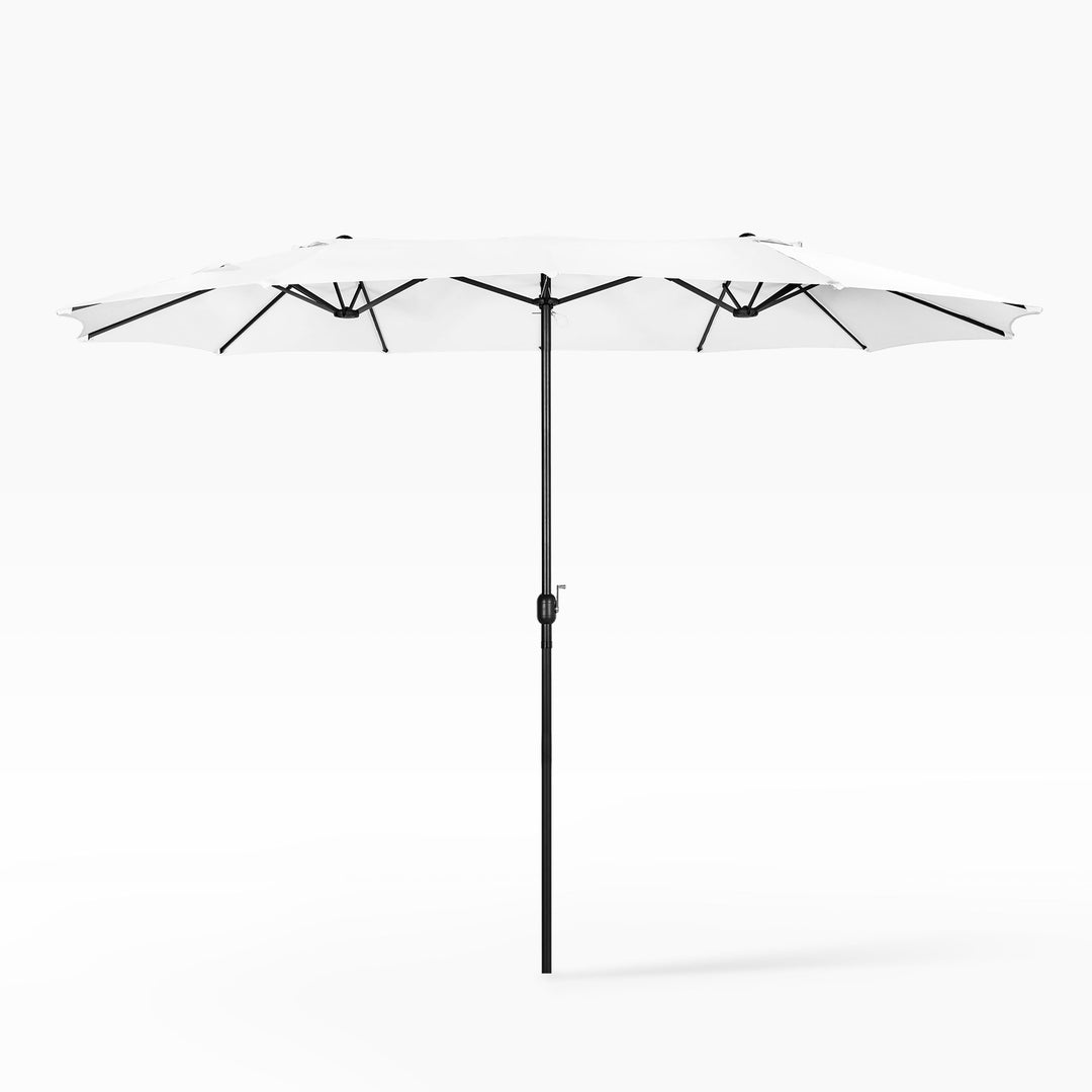 Aiden 15 Ft Double Sided Outdoor Twin Market Umbrella