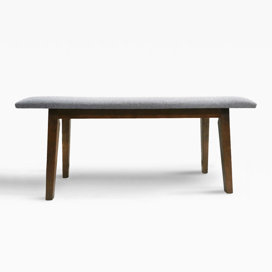 Lalia Mid Century Modern Solid Wood Upholstered Bench