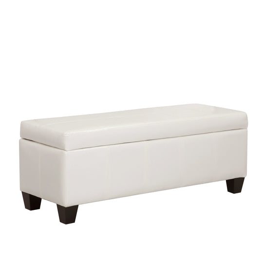 Jake 42" Inch Faux Leather Storage Ottoman Bench