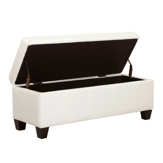 Jake 42" Inch Faux Leather Storage Ottoman Bench