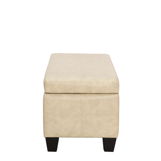 Jake 42" Inch Faux Leather Storage Ottoman Bench