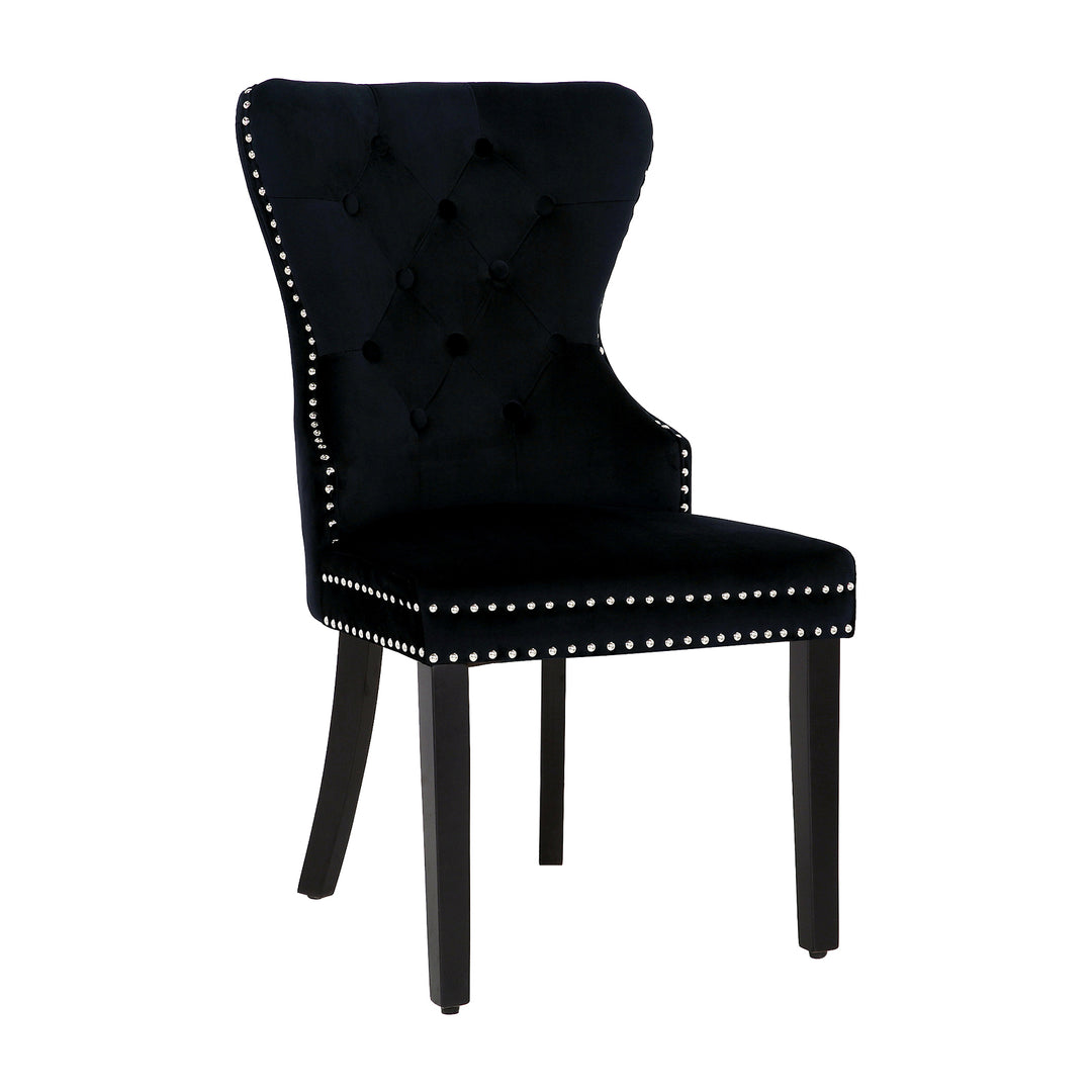Wordford Velvet Upholstered Tufted Dining Chairs (Set of 4)