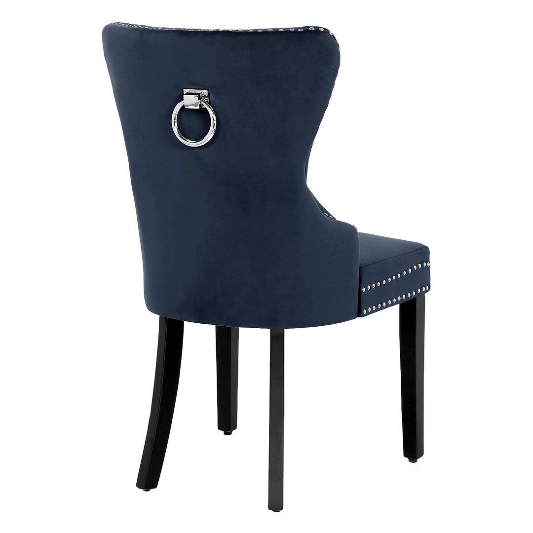 Wordford Velvet Upholstered Tufted Dining Chairs (Set of 4)