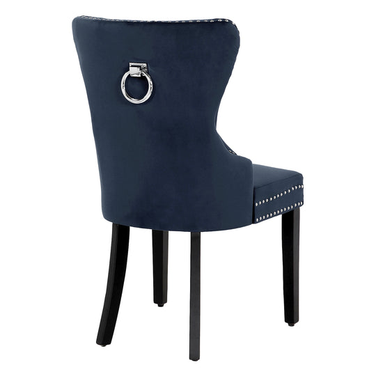 Wordford Velvet Upholstered Tufted Dining Chairs (Set of 4)