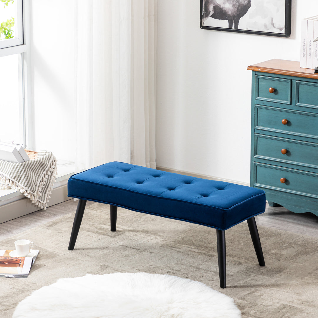 Wordford Tufted Velvet Upholstered Bench