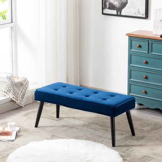 Wordford Tufted Velvet Upholstered Bench