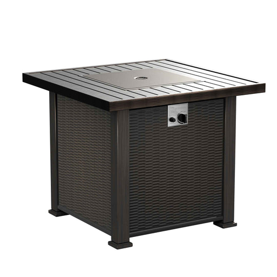 Sansom Outdoor Propane Gas Fire Pit Table Square 50,000 BTU