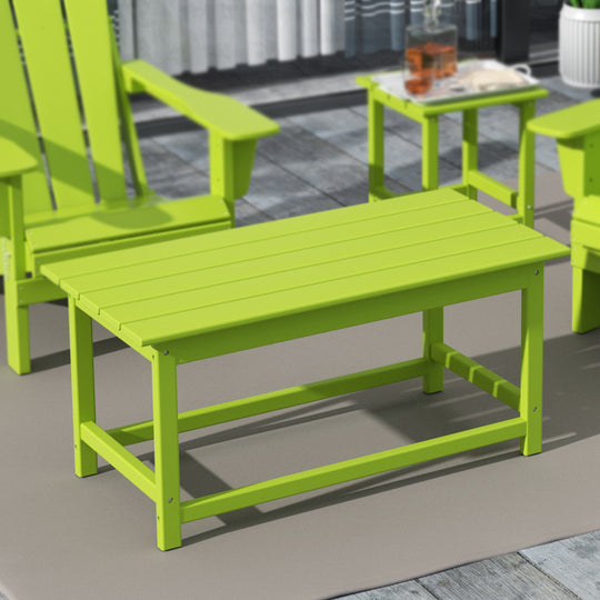 Malibu Outdoor Patio Classic Adirondack Coffee Table