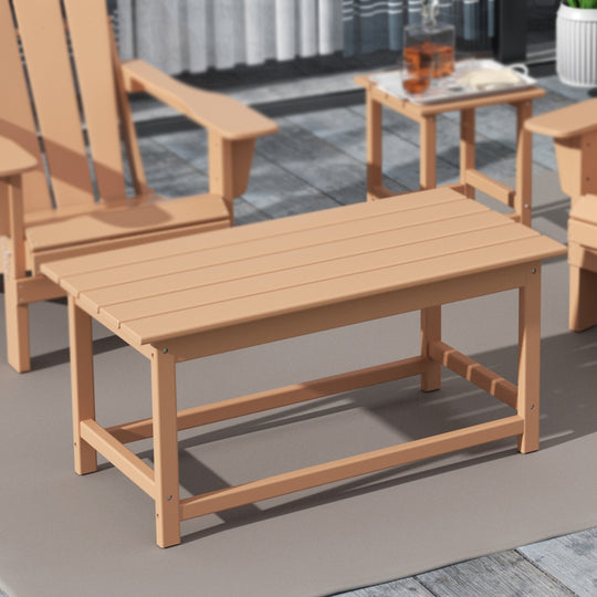 Malibu Outdoor Patio Classic Adirondack Coffee Table