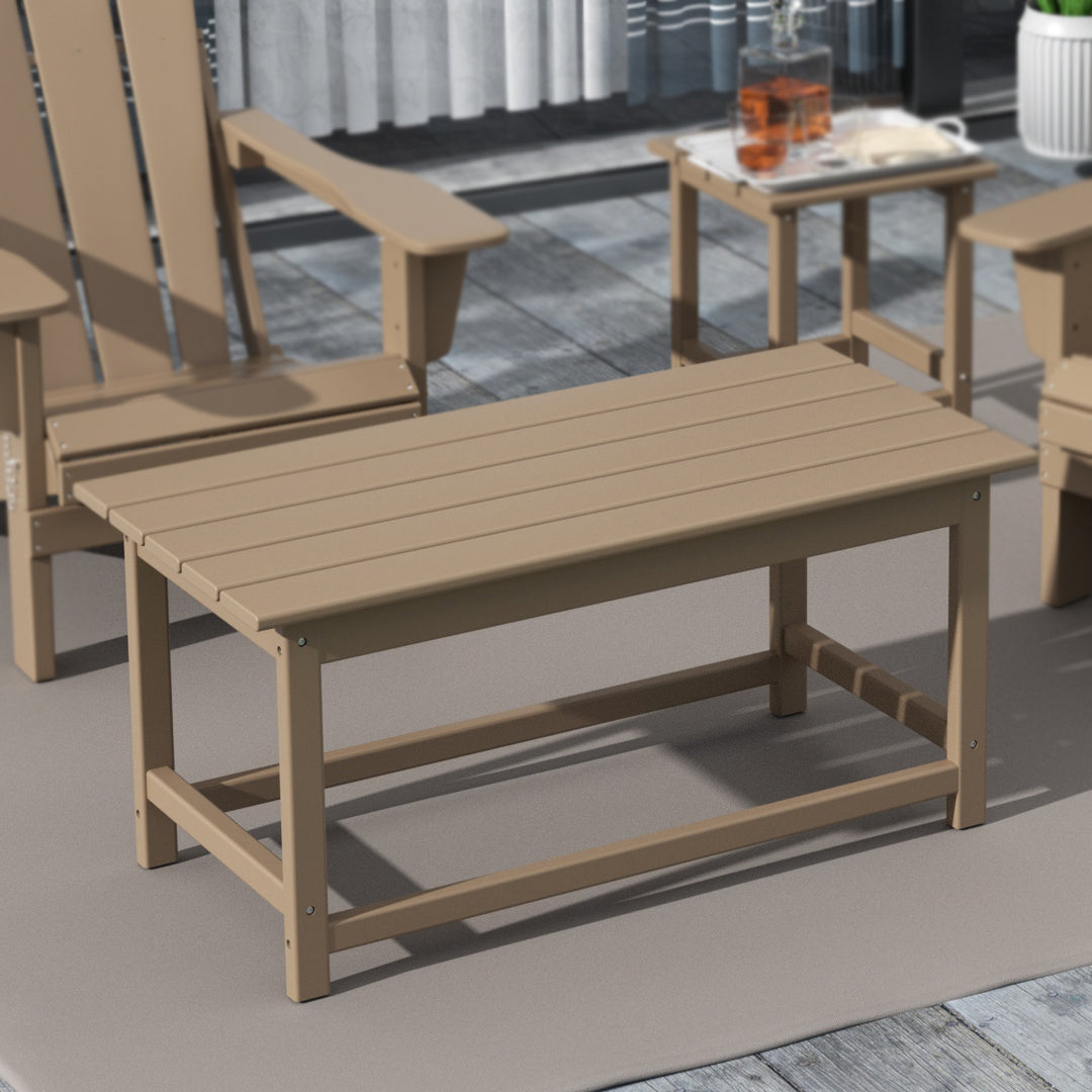 Malibu Outdoor Patio Classic Adirondack Coffee Table