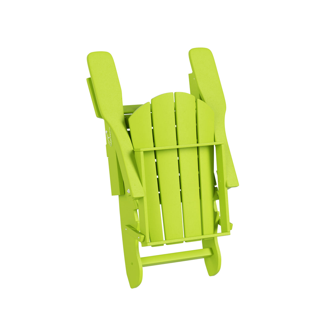 Malibu 12-Piece Outdoor Folding Adirondack Chair with Ottoman and Side Table Set