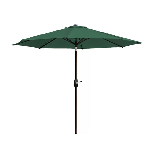 Paolo 9 ft. Patio Umbrella with Black Round Weight Base Kit