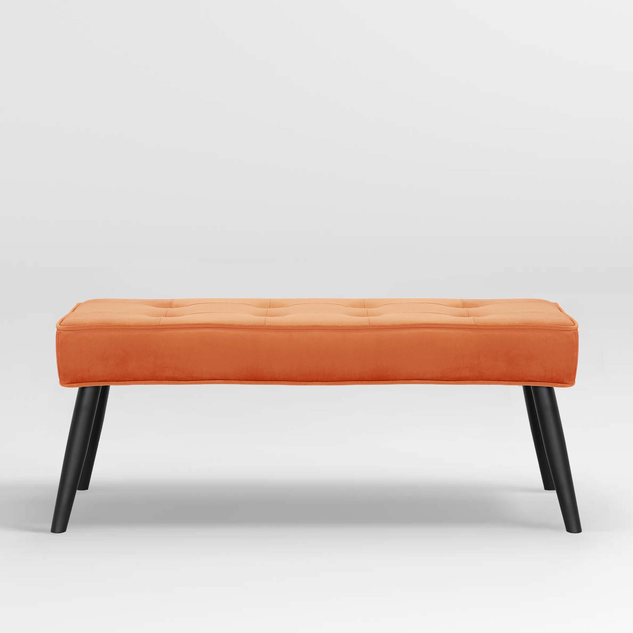 Orange tufted bench discount