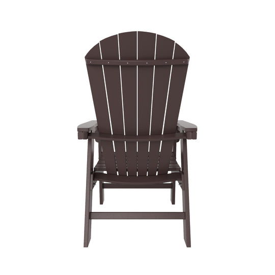 Dylan Outdoor Patio Shell-back Adirondack Dining Chair