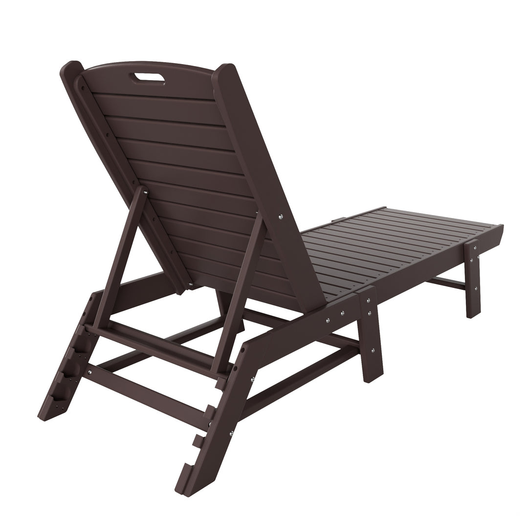 Malibu Adirondack Outdoor Patio Armless Chaise Lounge (Set of 2)