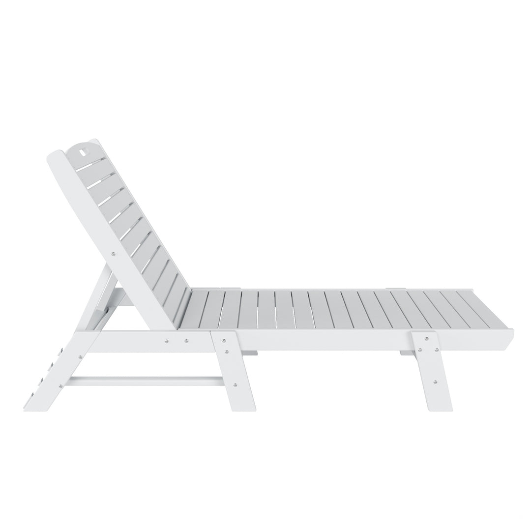 Malibu Adirondack Outdoor Patio Armless Chaise Lounge (Set of 2)