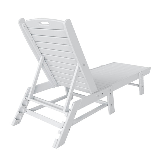 Malibu Adirondack Outdoor Patio Armless Chaise Lounge (Set of 2)