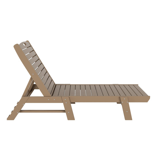 Malibu Adirondack Outdoor Patio Armless Chaise Lounge (Set of 2)