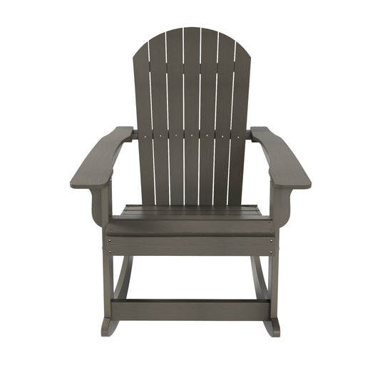 Tuscany HIPS 2-Piece Outdoor Rocking Adirondack Chair With Side Table Set