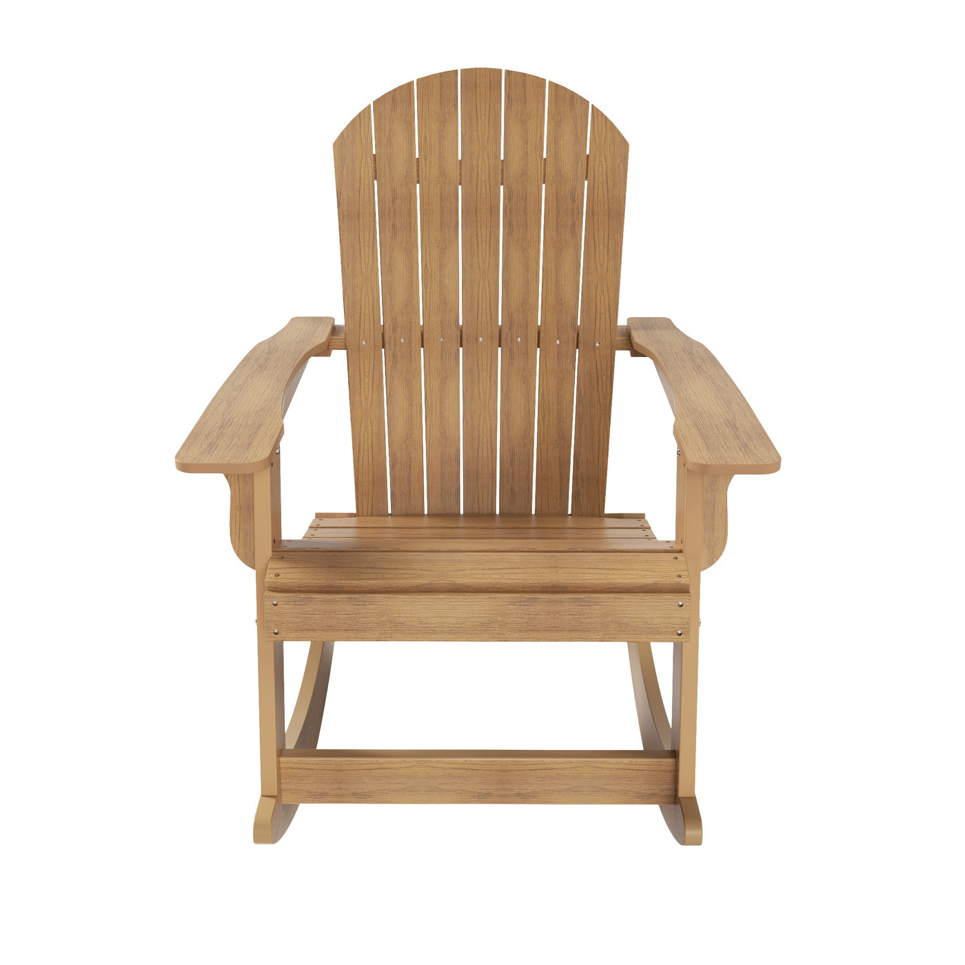 Tuscany HIPS 2-Piece Outdoor Rocking Adirondack Chair With Side Table Set