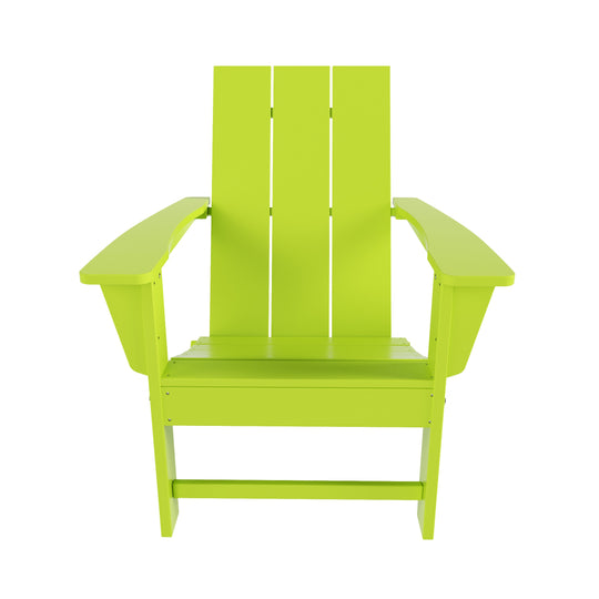 Ashore 12-Piece Modern Poly Folding Adirondack Chair with Ottoman and Side Table