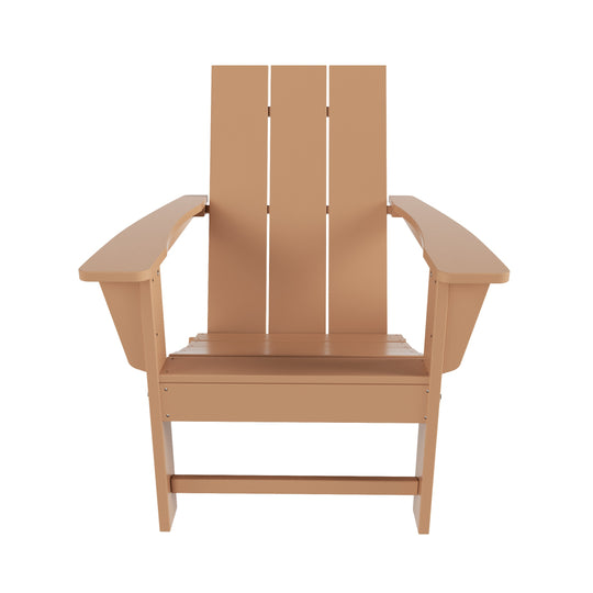 Ashore 12-Piece Modern Poly Folding Adirondack Chair with Ottoman and Side Table