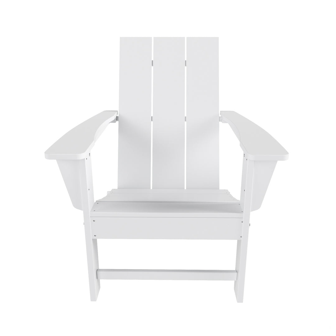 Ashore 12-Piece Modern Poly Folding Adirondack Chair with Ottoman and Side Table