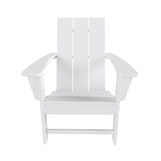 Ashore 12-Piece Modern Poly Folding Adirondack Chair with Ottoman and Side Table