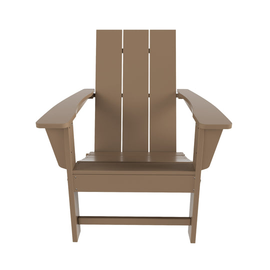 Ashore 12-Piece Modern Poly Folding Adirondack Chair with Ottoman and Side Table